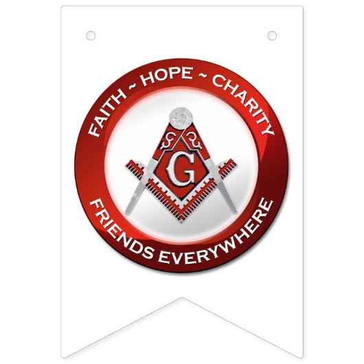 Masonic Bunting Banner Red (Erste Fahne)