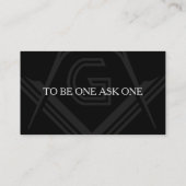 Masonic Business Card Designs | Blue Black & Gold Visitenkarte (Rückseite)