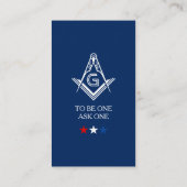 Masonic Business Card Template für Veteranen Visitenkarte (Rückseite)
