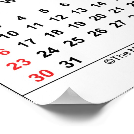 Masonic Calendar 2011 Poster (Ecke)