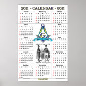 Masonic Calendar 2011 Poster (Vorne)