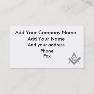 Masonic Card Visitenkarte
