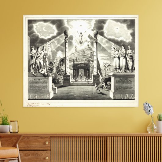 Masonic Chart (1846) Leinwanddruck (Insitu (Wohnzimmer))