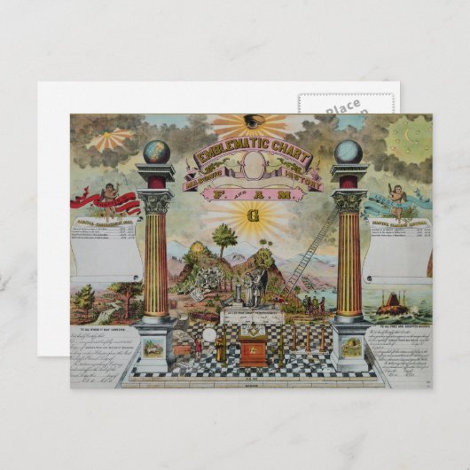 Masonic Chart 2 Postkarte (Vorne/Hinten)