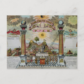 Masonic Chart 2 Postkarte