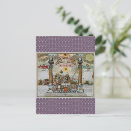 Masonic Chart 2 Postkarte (Stehend Vorderseite)