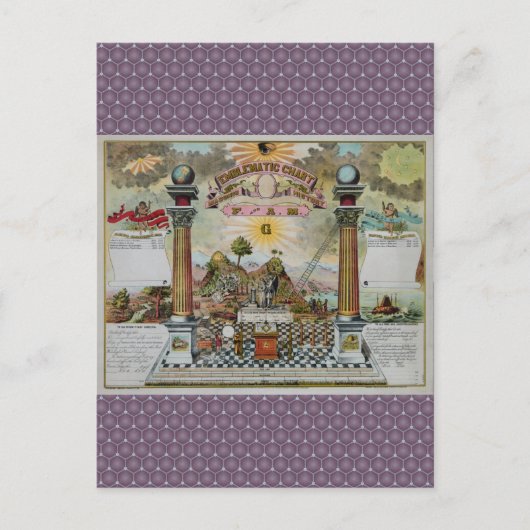 Masonic Chart 2 Postkarte (Vorderseite)
