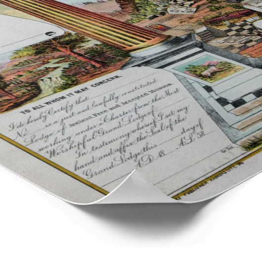 Masonic Chart II Poster (Ecke)