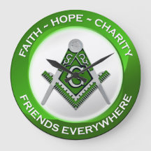 Masonic Clock Green