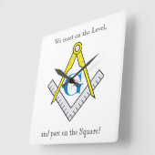 Masonic Clock Quadratische Wanduhr (Winkel)