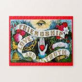 Masonic Colorful Wahrheit Romantische Liebe Freund Puzzle (Horizontal)