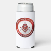Masonic Cooler Red Selters Dosenkühler (Seltzer Rückseite)