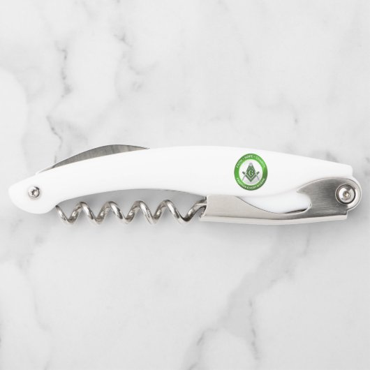 Masonic Corkscrew Green Kellnermesser (Rückseite)