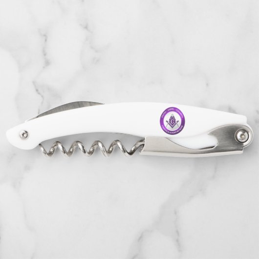 Masonic Corkscrew Purple Kellnermesser (Rückseite)