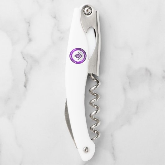Masonic Corkscrew Purple Kellnermesser (Rückseite)
