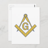 MASONIC EMBLEM POSTKARTE (Vorne/Hinten)