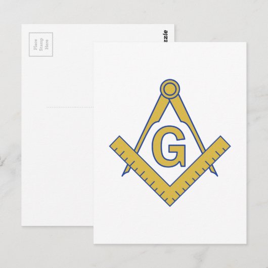 MASONIC EMBLEM POSTKARTE (Vorne/Hinten)
