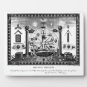 Masonic Emblems Chart aus dem Jahr 1874 Fotoplatte (Vorderseite)