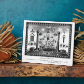 Masonic Emblems Chart aus dem Jahr 1874 Fotoplatte (Seite)