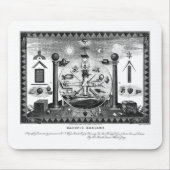 Masonic Emblems Chart aus dem Jahr 1874 Mousepad (Vorne)