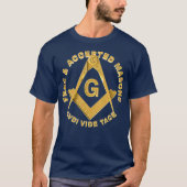 Masonic F AM Masons Square Compass Freemason T-Shirt (Vorderseite)