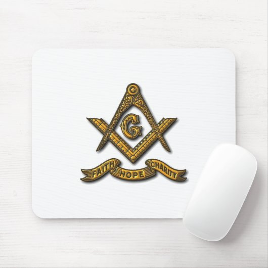 Masonic Faith Hope and Charity Mouse Pad Mousepad (Mit Mouse)