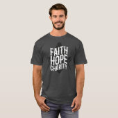 Masonic Faith Hope Wohltätigkeit Square und Compas T-Shirt (Vorne ganz)