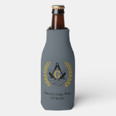 Masonic-Flasche gemütlich Flaschenkühler (Flaschenvorderseite)