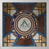 Masonic Floor Tiled Mosaik Poster (Vorne)
