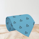 Masonic Freemason Blue Pattern Krawatte