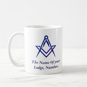 Masonic Freemason Compass Blue Kaffeetasse