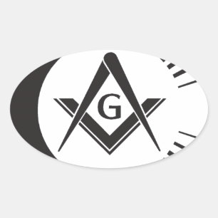 Masonic, Freemason, Masons Ovaler Aufkleber