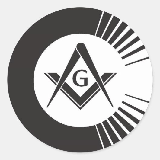 Masonic, Freemason, Masons Runder Aufkleber (Vorderseite)