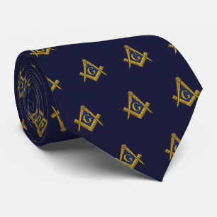 Masonic Freemason Navy Blue Muster Krawatte