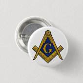 Masonic Freemasons Mauerwerk Oes Square und Compas Button (Vorne & Hinten)