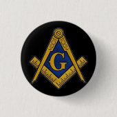 Masonic Freemasons Mauerwerk Oes Square und Compas Button (Vorderseite)