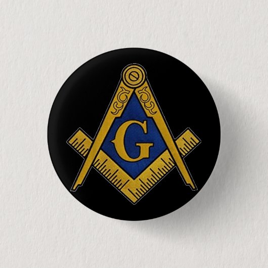 Masonic Freemasons Mauerwerk Oes Square und Compas Button (Vorderseite)