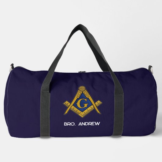 Masonic Freemasons Mauerwerk Oes Square und Compas Duffle Bag (Vorderseite)