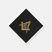 Masonic Freemasons Mauerwerk Oes Square und Compas Serviette (Ecke)