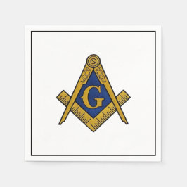 Masonic Freemasons Mauerwerk Oes Square und Compas Serviette