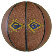 Masonic Freemasons Square und Compass Leather Basketball (Vertikal)