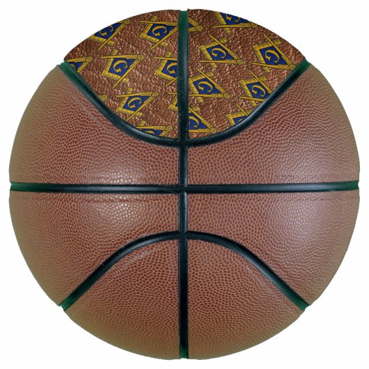 Masonic Freemasons Square und Compass Leather Basketball (Rechts)