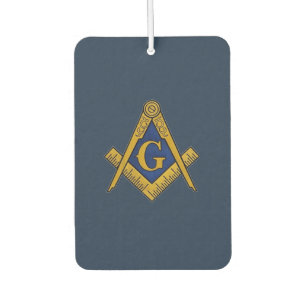 Masonic Freimaurer Quadrat und Kompass Marineblau Autolufterfrischer