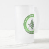 Masonic Frosted Mug Mattglas Bierglas (VorderseiteRechts)