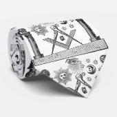 Masonic G Kenning Blockcut Gravur aus dem 19. Jahr Krawatte (Gerollt)