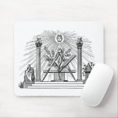 Masonic G Kenning Blockcut Gravur aus dem 19. Jahr Mousepad (Mit Mouse)