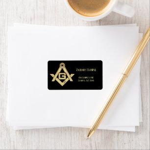 Masonic Golden Rush Adressaufkleber