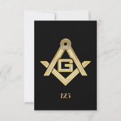Masonic Golden Rush Einladung (Vorderseite)