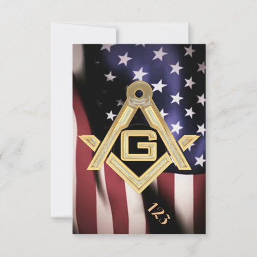 Masonic Golden Rush Einladung (Vorderseite)