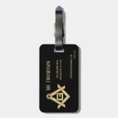 Masonic Golden Rush Gepäckanhänger (Rückseite vertikal)